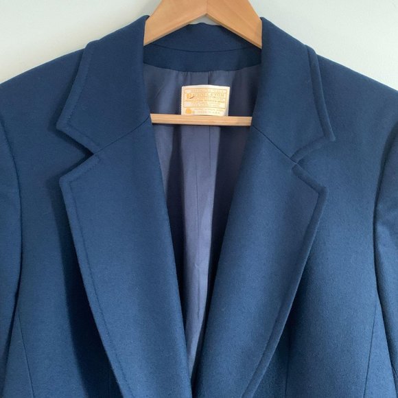 Vintage Pendelton Navy Wool Blazer Excellent Sz 14 - Picture 5 of 8